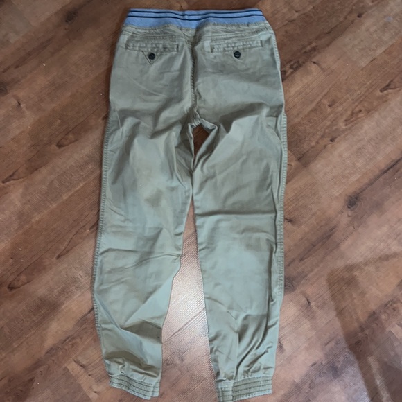 Stretch Pull-On Jogger Fit Khaki Pants with Soft Tie Waistband & Back Pockets - Picture 6 of 7